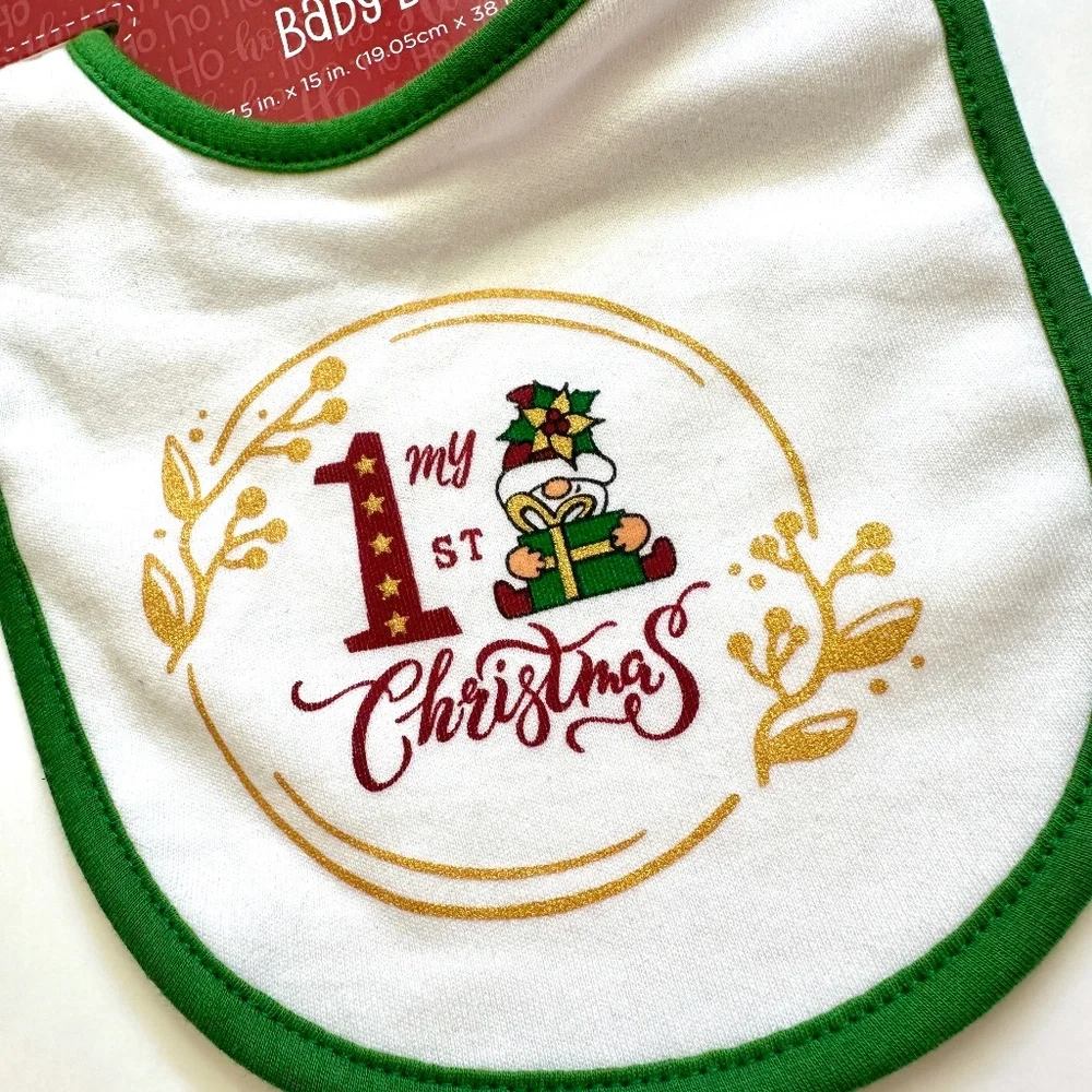 NWT Baby's First Christmas Bib